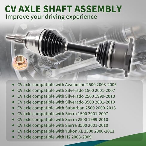 مجموعة عمود المحور السيرة الذاتية الأمامية متوافقة مع Avalanche 2500 2003-2006 Silverado 1500 2001-2007 Silverado 2500 1999-2010 استبدال 66-1325 NCV3898 in Kuwait