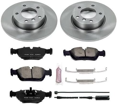 PowerStop Front Brake Kit for BMW 318ti 1995-99 | BMW Z3 1996-98 - Z17 Ceramic Brake Pads & Disc Rotors Replacement, KOE590 in Kuwait