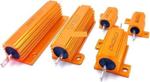 25W 50W 100W Aluminum Power Metal Shell Case Wirewound Resistor 0.01-100K 0.05 0.1 0.5 1 2 6 8 10 20 200 500 1K 10K ohm(100W-2.5K) in Kuwait