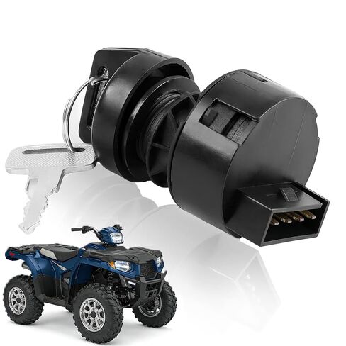 4 Pin Ignition Key Switch Compatible with Polaris Sportsman 700 600 500 400 335 Magnum 325 Ranger 425 Xpedition 425 325 Trail Boss 330 Trailblazer 250 Xplorer Scrambler # 4110264 4012163 in Kuwait
