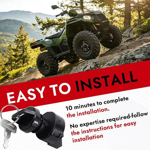 4 Pin Ignition Key Switch Compatible with Polaris Sportsman 700 600 500 400 335 Magnum 325 Ranger 425 Xpedition 425 325 Trail Boss 330 Trailblazer 250 Xplorer Scrambler # 4110264 4012163 in Kuwait