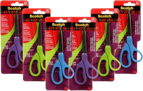 Scotch Brand 7-Inch Student Scissors, Blue, Green, or Purple, Colors May Vary (1407SG) in Saudi Arabia