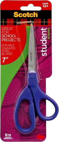 Scotch Brand 7-Inch Student Scissors, Blue, Green, or Purple, Colors May Vary (1407SG) in Saudi Arabia