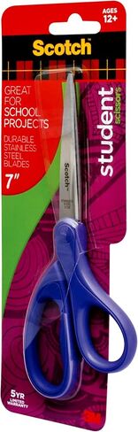 Scotch Brand 7-Inch Student Scissors, Blue, Green, or Purple, Colors May Vary (1407SG) in Saudi Arabia