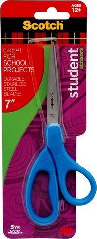 Scotch Brand 7-Inch Student Scissors, Blue, Green, or Purple, Colors May Vary (1407SG) in Saudi Arabia
