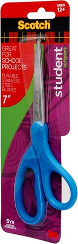 Scotch Brand 7-Inch Student Scissors, Blue, Green, or Purple, Colors May Vary (1407SG) in Saudi Arabia