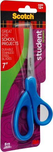 Scotch Brand 7-Inch Student Scissors, Blue, Green, or Purple, Colors May Vary (1407SG) in Saudi Arabia