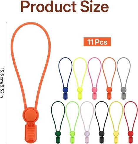 11 PCS Elasticity Clay Bag Ties, Adjustable Pottery Clay Bag Ties, Adjustable Ceramic Pottery Tool Strap, Studio Tie Accessories Closure and Organization for Sculpting Enthusiasts, Artists(11 Colors) in Kuwait