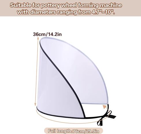 Clay Screen for Pottery Tool, 14" High Ceramic Splash Protection Shield, Anti-Splash Embryos Shield for Pottery Wheel Forming Machine in Kuwait