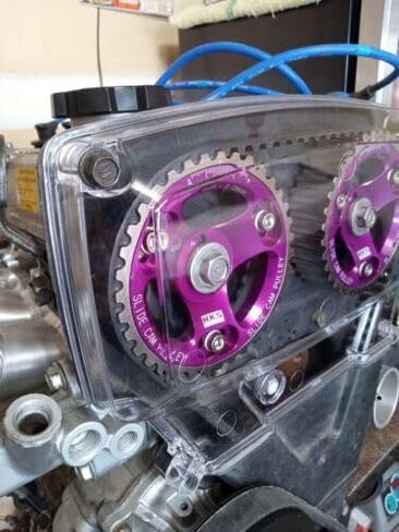 مجموعة غطاء بكرة الكاميرا الشفافة وحزام التوقيت من X-TUNING | مادة الكمبيوتر عالية الجودة | تصفية عالية | بديل مباشر لتويوتا كورولا AE86 4AGE 16V in Kuwait