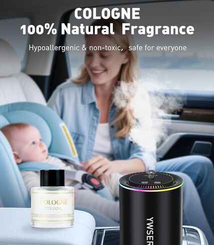 معطر هواء السيارة الذكية، ناشر معطر هواء السيارة مع إسقاط السماء المرصعة بالنجوم وعطر 50 مل، تشغيل/إيقاف ذكي تلقائي، ناشر رائحة قابل للتعديل وقابل لإعادة الشحن (المحيط) in Kuwait