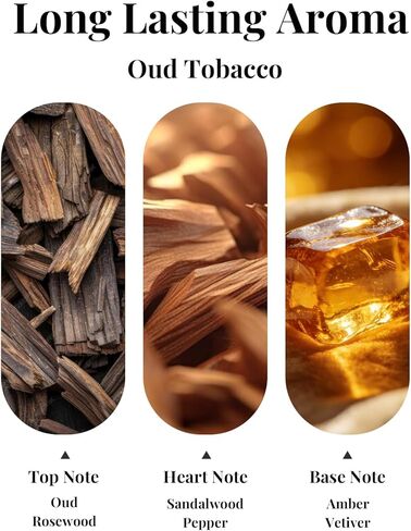 معطر هواء للسيارة تبغ العود، عبوتين، زجاجة زجاجية معلقة من كولوميكس، مزيل تلقائي للرائحة، رائحة طبيعية تدوم طويلاً للسيارة والمنزل والمكتب in Kuwait