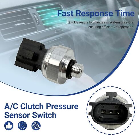 A/C Clutch Pressure Sensor Switch Compatible with Hyundai Sonata Accent Elantra GT Tucson Azera Repacement for Kia Optima Rio Sedona Sorento Forte Forte5 Sportage Soul Cadenza in Kuwait