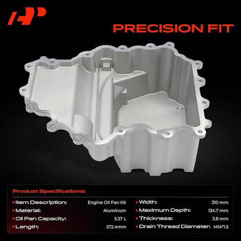 وعاء زيت محرك ألومنيوم مطور ممتاز مع قابس وحشية ومسامير، مناسب لسيارات Ford F150 2016-2017 3.5L، F150 2018 3.3L 3.5L، Expedition 2017-2018 3.5L & Lincoln Navigator 2017-2018 3.5L - HL3Z-6675-A in Kuwait