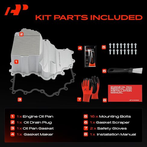 وعاء زيت محرك ألومنيوم مطور ممتاز مع قابس وحشية ومسامير، مناسب لسيارات Ford F150 2016-2017 3.5L، F150 2018 3.3L 3.5L، Expedition 2017-2018 3.5L & Lincoln Navigator 2017-2018 3.5L - HL3Z-6675-A in Kuwait