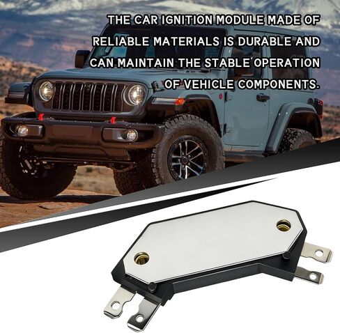 وحدة التحكم في الإشعال ذات 4 دبابيس، استبدال وحدة إشعال محرك ECM يناسب 1974-1988 Chevy Pontiac Buick Olds، يستبدل OE# DM1906 LX301 1190357 4419628 جزء إصلاح المحرك (قطعة واحدة، أسود) in Kuwait