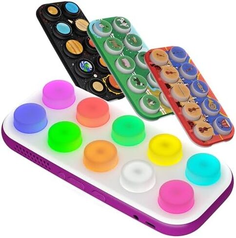 حزمة الكمبيوتر اللوحي التعليمي بدون شاشة Boppo - تتضمن Boppo Tablet و3 حزم توسيع Toppo، بما في ذلك المزرعة والفضاء والموسيقى - أكثر من 70 لعبة وقصة للعائلات - تعليمية ومناسبة للسفر in Kuwait