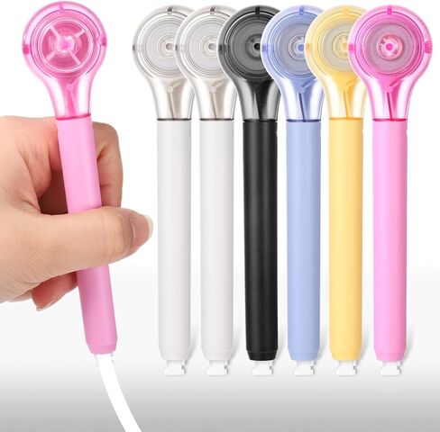 6 Pcs Correction Tape Pen Push-pull Protective Cover Comfortable Pen Shape Instant Applicator(Correct Tape Core Size 1/5 X 236 Inch) in Kuwait