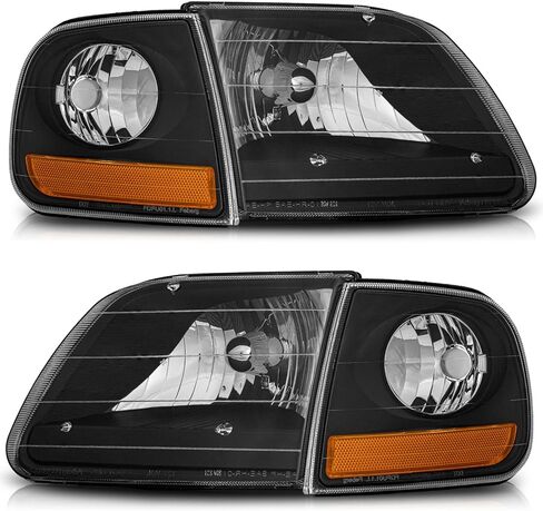 WEELMOTO Headlights Assembly for 1997-2003 F150 / 1997-2002 Ford Expedition / 1998-1999 F250, Headlamp+Corner Parking Turn Signal Marker Light Does NOT fit models produced before July 1996 in Kuwait