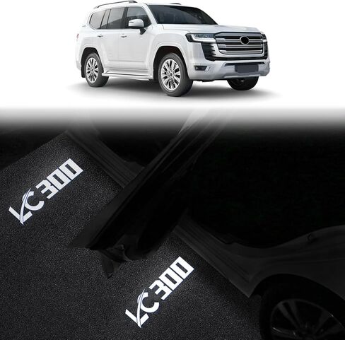 Door Sill Light Decorative Lamp Suitable for 2022-2026 Toyota Land Cruiser 300 LC300 Bright LED Projection Lamp Door Light Interior Modification Accessories (4 Pieces) in Kuwait