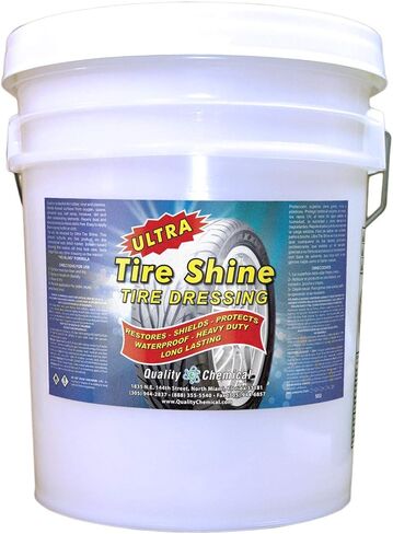 Quality Chemical Ultra Tire Shine Solvent-Based Tire Dressing - Best Tire Shine - Cover All Tire Shine for an Extreme Tire Shine - 5 Gallon Pail - 640 oz (Pack of 1) in Kuwait