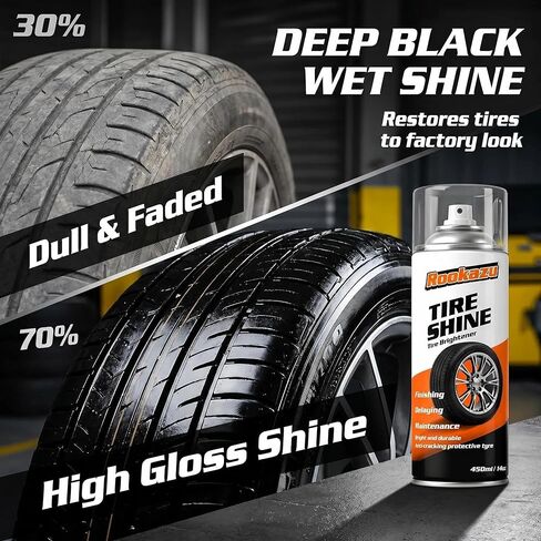Tire Cleaner and Shine Kit- 14 oz Bottles, All-in-One Tire Care Set with Tire Cleaning Spray and High Gloss Tire Coating, Deep Cleaning, Wet Shine and Long-Lasting Protection for Cars, Trucks, SUVs in Kuwait