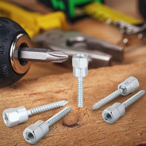 50 قطعة المسمار مرساة قضيب عمودي مع 3/8 في 1/4x2 ''برغي الخيوط تركيب قضيب الخيوط قضيب شماعات للخشب in Kuwait