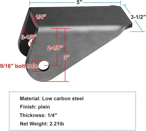 2 Pack Weld On Leaf Spring Hanger Fits 2-1/2" Spring for 4WD Off-Road, 3-1/8" Inner Width in Kuwait