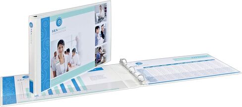 Avery Heavy-Duty View 3 Ring Binder, 3" Slant Rings, Holds 11" x 17" Paper, 1 White Binder (72127) in Kuwait