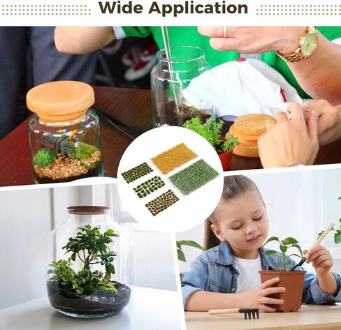 OMISTAR 265 PCS Static Grass Tuft, Model Grass for Diorama, DIY Miniature Fake Grass, Green Yellow Mixed Grass for Railway Layout, Landscape Terrarium Bottle, Flower Pot in Kuwait