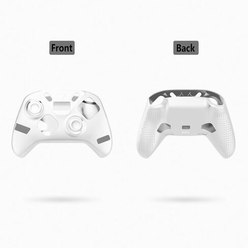 Geiomoo Soft Silicone Protective Cover for FLYDIGI Apex 5 PC Controller Case, Scratch Flexible Resistant (White) in Kuwait