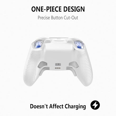 Geiomoo Soft Silicone Protective Cover for FLYDIGI Apex 5 PC Controller Case, Scratch Flexible Resistant (White) in Kuwait