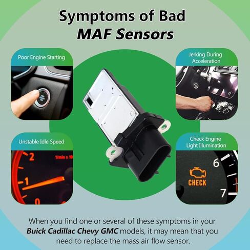 Mass Air Flow Sensor 15865791 MAF Sensor Compatible with 2005-2019 Chevy Camaro Cobalt Colorado Corvette HHR Spark GMC Canyon Envoy Buick Lacrosse Regal Cadillac ATS CTS STS Pontiac Saturn in Kuwait
