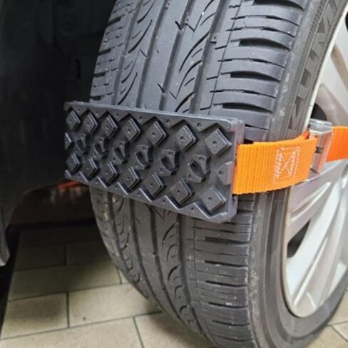 Snow Chains Rubble Straps Mud Sand Trouble Tyre Traction Block Rescue Tool Off Road 4x4 Car Accessories Compatible With in Kuwait