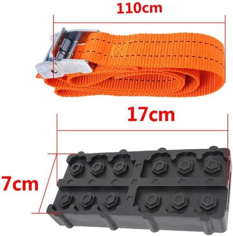 Snow Chains Rubble Straps Mud Sand Trouble Tyre Traction Block Rescue Tool Off Road 4x4 Car Accessories Compatible With in Kuwait