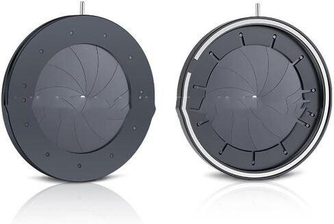 Adjustable Mechanical Iris Aperture Diaphragm 4-50mm Diameter Range with 11 Blades and 7.1mm Thickness, Metal Construction Compatible in Laboratory or Photography Settings in Kuwait