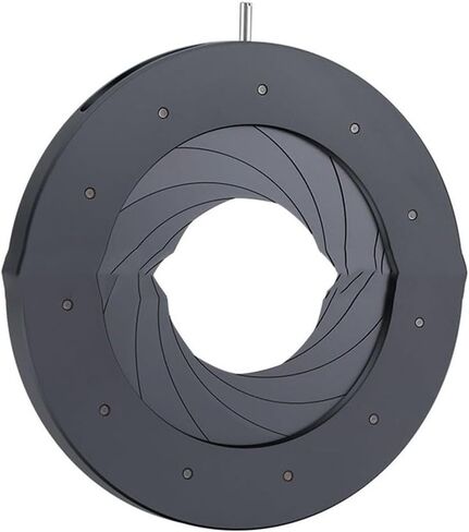 Adjustable Mechanical Iris Aperture Diaphragm 4-50mm Diameter Range with 11 Blades and 7.1mm Thickness, Metal Construction Compatible in Laboratory or Photography Settings in Kuwait