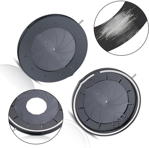 Adjustable Mechanical Iris Aperture Diaphragm 4-50mm Diameter Range with 11 Blades and 7.1mm Thickness, Metal Construction Compatible in Laboratory or Photography Settings in Kuwait