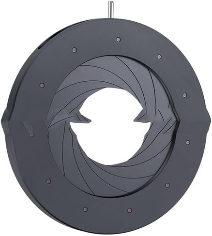Adjustable Mechanical Iris Aperture Diaphragm 4-50mm Diameter Range with 11 Blades and 7.1mm Thickness, Metal Construction Compatible in Laboratory or Photography Settings in Kuwait