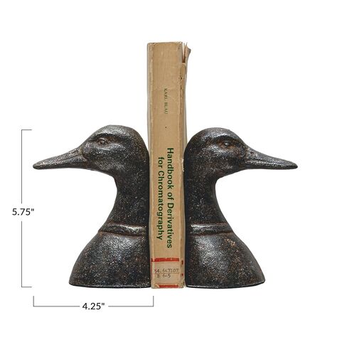 Creative Co-Op Cast Iron Duck, Black Bookend, Brown in Saudi Arabia