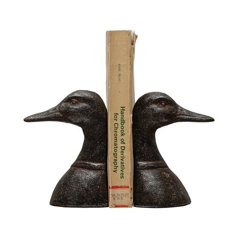 Creative Co-Op Cast Iron Duck, Black Bookend, Brown in Saudi Arabia