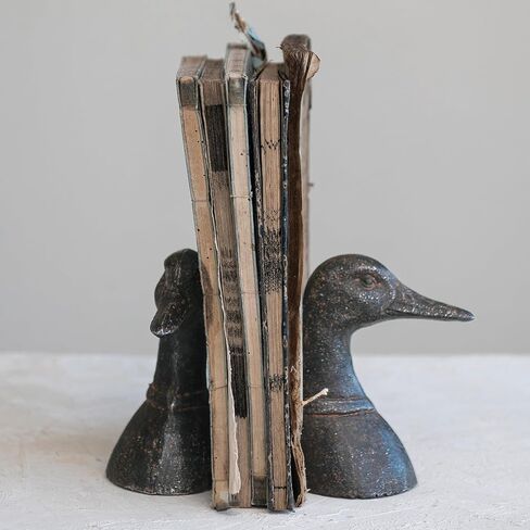 Creative Co-Op Cast Iron Duck, Black Bookend, Brown in Saudi Arabia