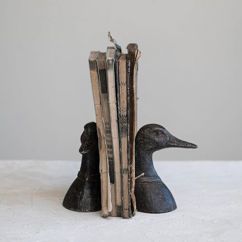 Creative Co-Op Cast Iron Duck, Black Bookend, Brown in Saudi Arabia