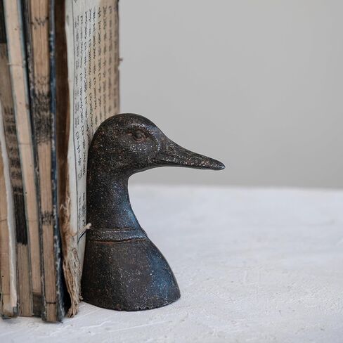 Creative Co-Op Cast Iron Duck, Black Bookend, Brown in Saudi Arabia