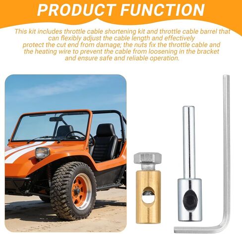 Throttle Cable Repair Kit,Throttle Cable Barrel and Shortening Kit Compatible With VW Bug Beetle Use On Clutch,Emergency Brake Cables in Kuwait