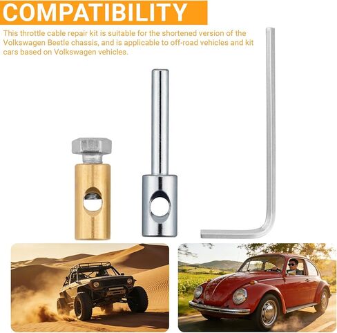 Throttle Cable Repair Kit,Throttle Cable Barrel and Shortening Kit Compatible With VW Bug Beetle Use On Clutch,Emergency Brake Cables in Kuwait