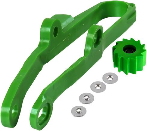 Swingarm Chain Slider Guide w/Bottom Roller For Kawasaki KX250F KX450F KLX450R (Green) in Kuwait