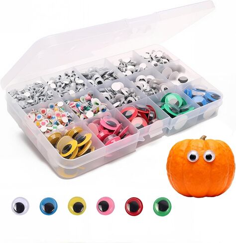 1500pcs Googly Wiggle Eyes Self Adhesive, Multi Colors and Sizes for DIY Craft Sticker Eyes by LIAOKAITOU in Kuwait