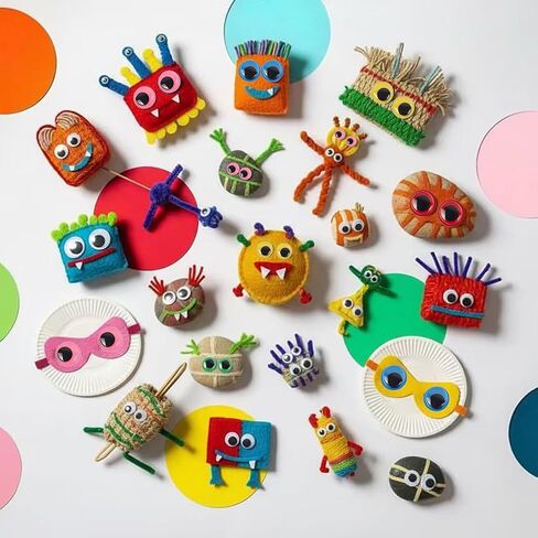 1500pcs Googly Wiggle Eyes Self Adhesive, Multi Colors and Sizes for DIY Craft Sticker Eyes by LIAOKAITOU in Kuwait