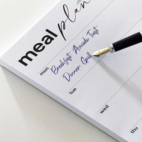 Weekly Meal Planner For Fridge with Tear Off Shopping List, Size 8" x 11.5", Magnetic Shopping List Pad For Fridge, Meal Planning Notepad, Weekly Meal Planner Notepad, Greenery Design. in Kuwait